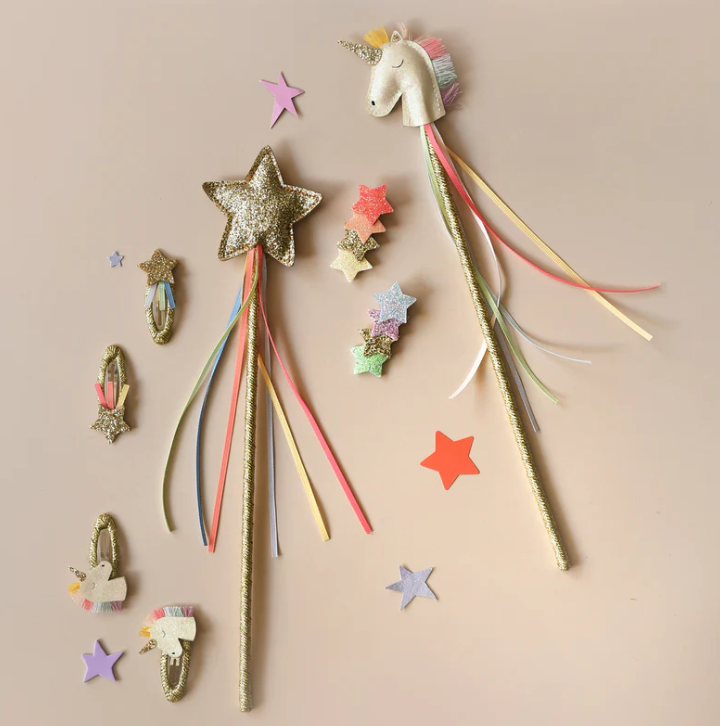 ROCKAHULA - Rainbow Shimmer Star Clips