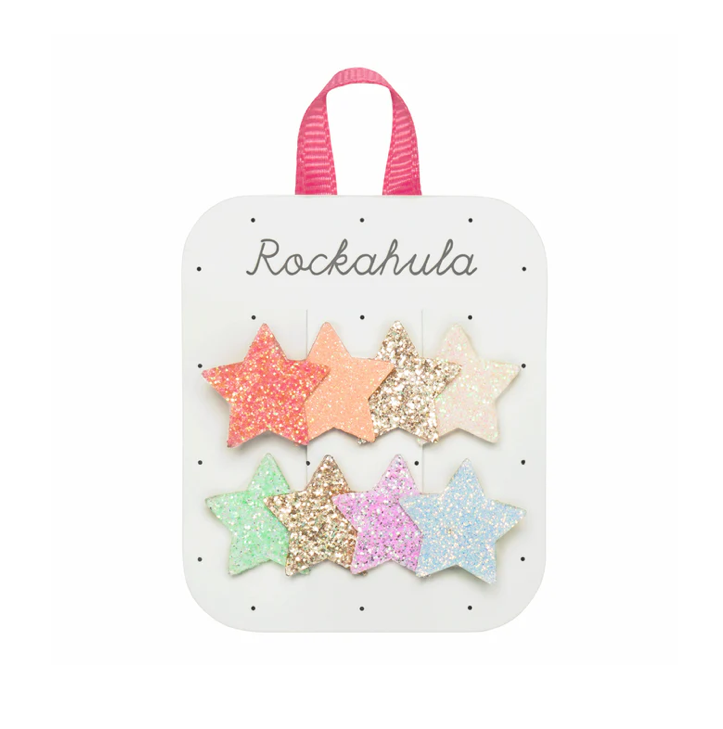 ROCKAHULA - Rainbow Shimmer Star Clips