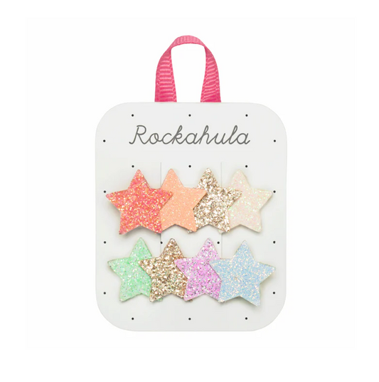 ROCKAHULA - Rainbow Shimmer Star Clips