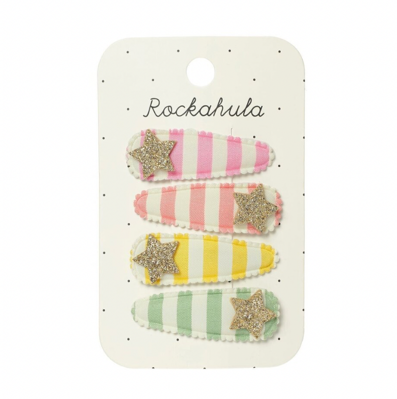 ROCKAHULA - Stripy Star Fabric Clip Set