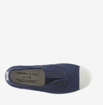 VICTORIA 1915 CANVAS ELASTIC PLIMSOLL MARINO ADULT