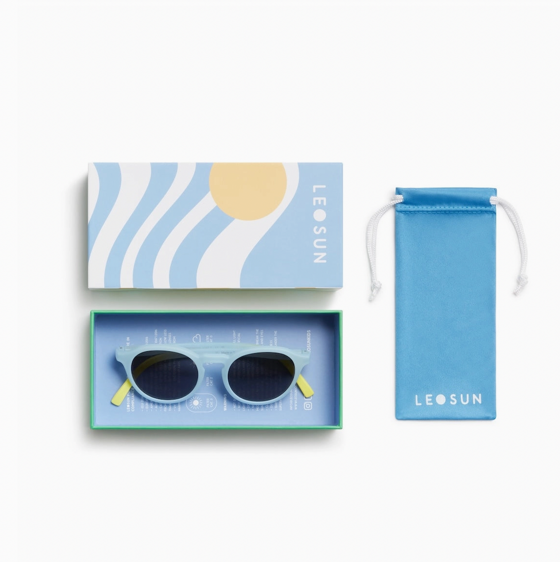 LEOSUN POLARIZED KIDS SUNGLASSES - EASTON BLUE FADE 5+