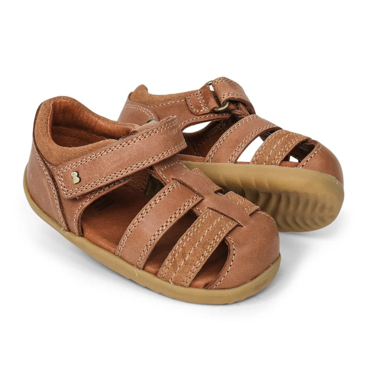 BOBUX ROAM KIDS LEATHER SANDAL CARAMEL