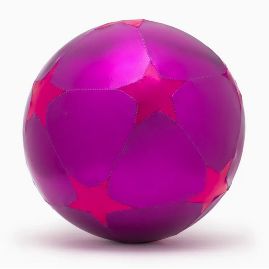 RATATAM - Purple Balloon with Pink Stars in Inflatable Fabric Diam 30 cm