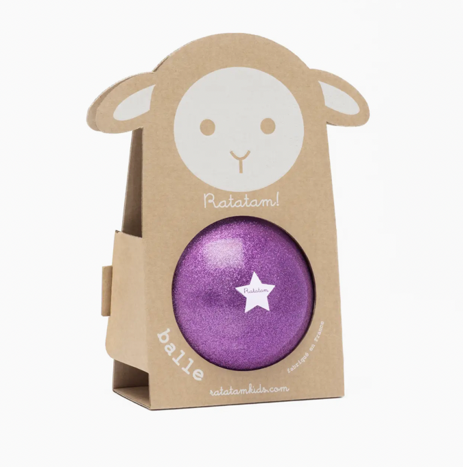 RATATAM - Purple Glitter Sheep Ball 10cm