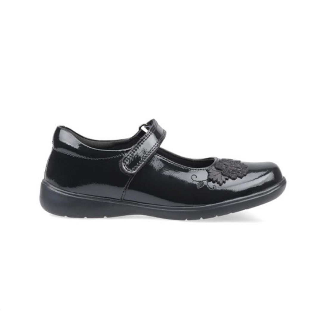 STARTRITE - WISH BLACK PATENT VELCRO SCHOOL SHOES