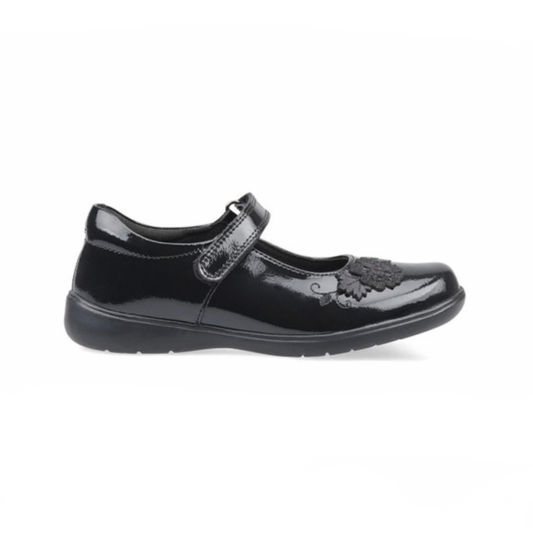 STARTRITE - WISH - BLACK PATENT VELCRO SCHOOL SHOES