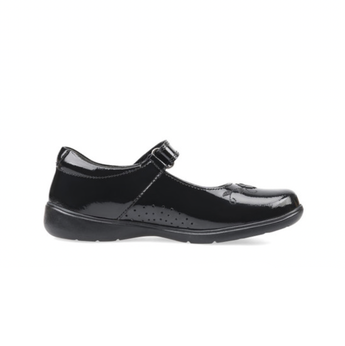 STARTRITE - WISH BLACK PATENT VELCRO SCHOOL SHOES
