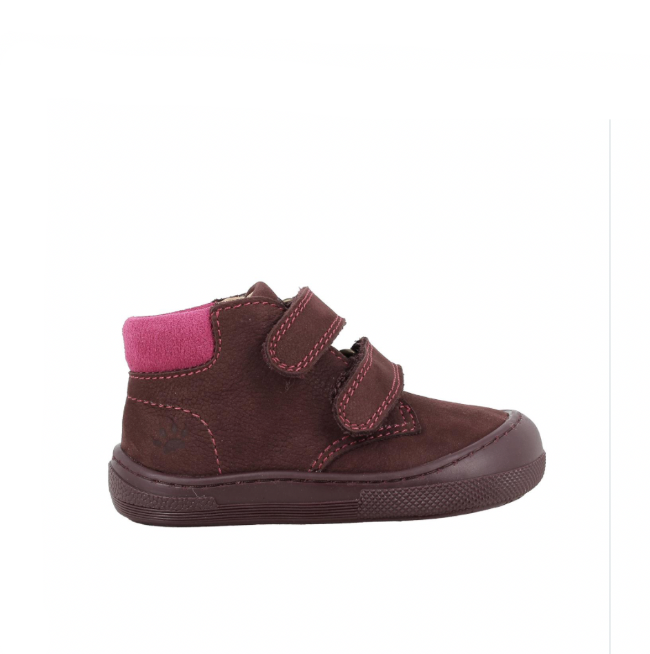 PRIMIGI - Barefoot First Steps Leather Boots - Burgundy/Pink