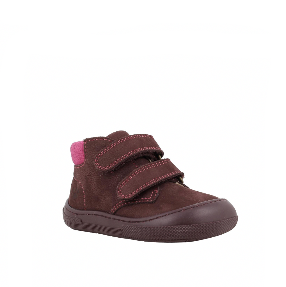 PRIMIGI - Barefoot First Steps Leather Boots - Burgundy/Pink