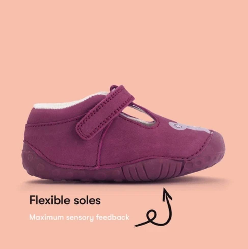 STARTRITE - SQUISH - BERRY NUBUCK MOUSE PRE-WALKERS