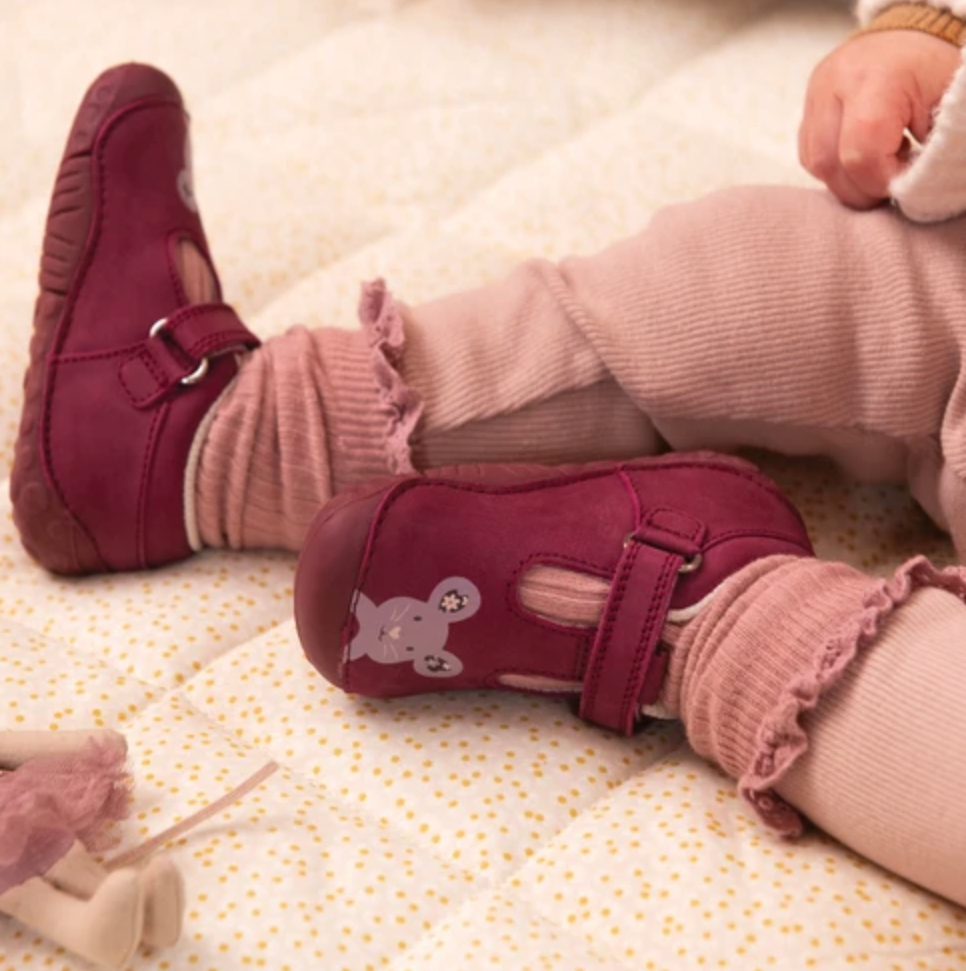 STARTRITE - SQUISH - BERRY NUBUCK MOUSE PRE-WALKERS
