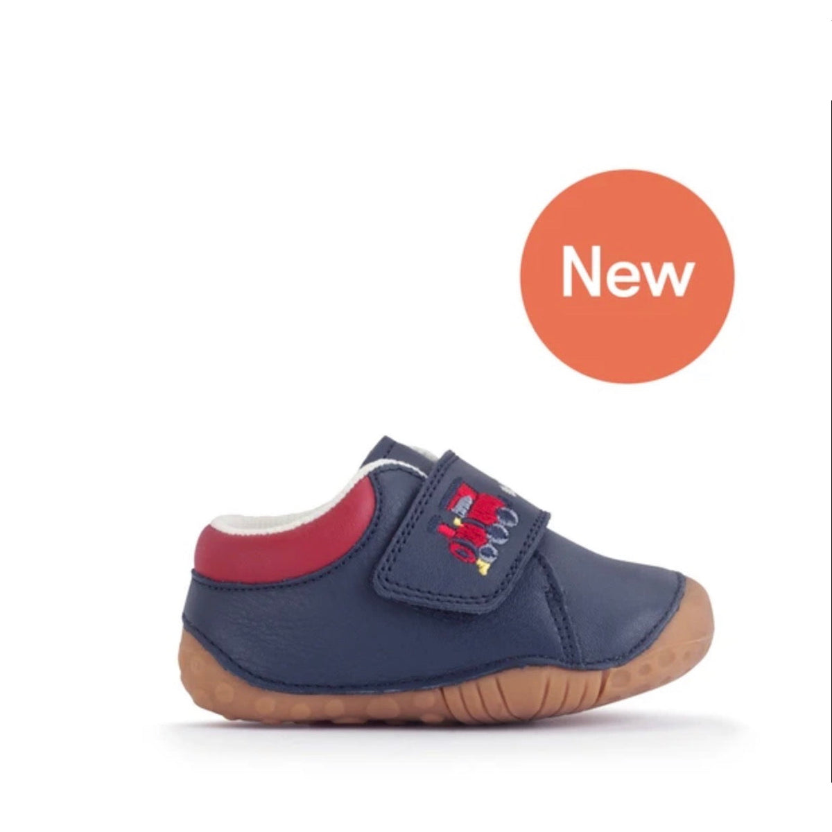 STARTRITE - DINKY- NAVY LEATHER VELCRO PRE-WALKERS