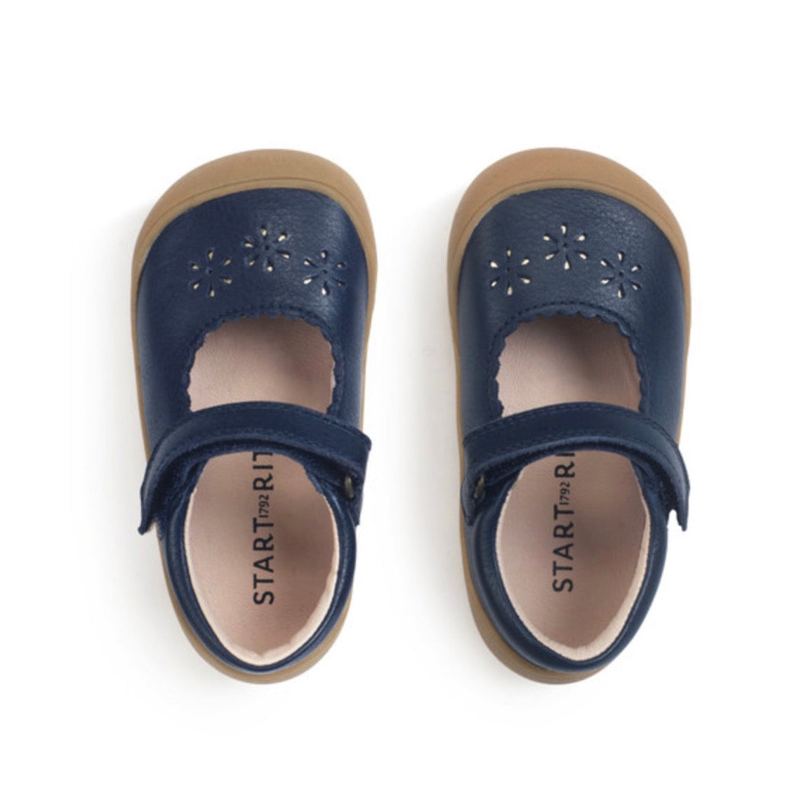 STARTRITE - EVA - NAVY LEATHER VELCRO MARY JANE FIRST WALKER