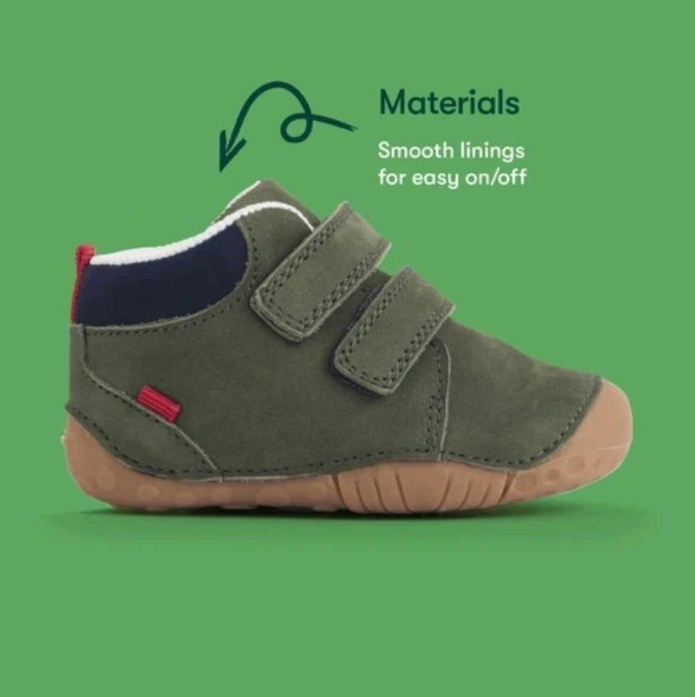 STARTRITE - PIP- KHAKI NUBUCK VELCRO PRE-WALKERS