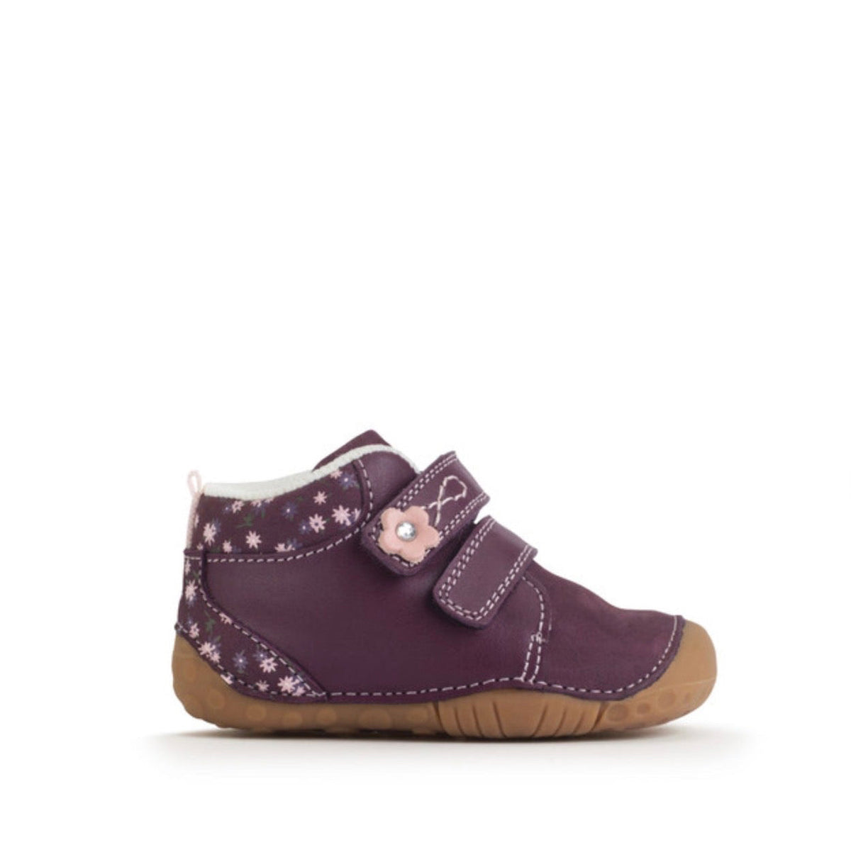 STARTRITE - PIP- BURGUNDY LEATHER/NUBUCK VELCRO PRE-WALKERS