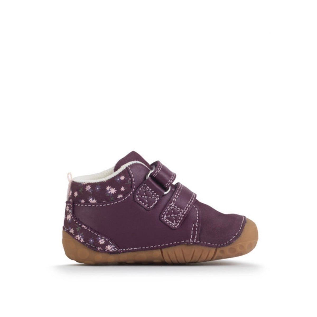 STARTRITE - PIP- BURGUNDY LEATHER/NUBUCK VELCRO PRE-WALKERS