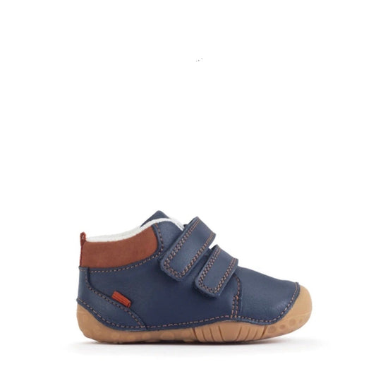 STARTRITE - PIP - NAVY LEATHER VELCRO PRE-WALKERS