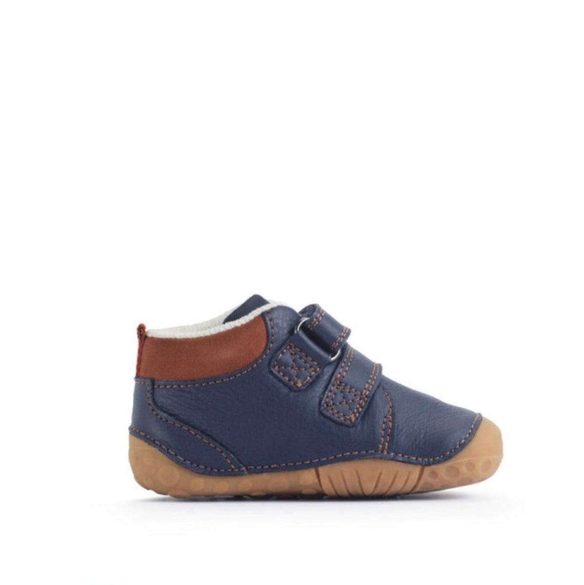 STARTRITE - PIP - NAVY LEATHER VELCRO PRE-WALKERS