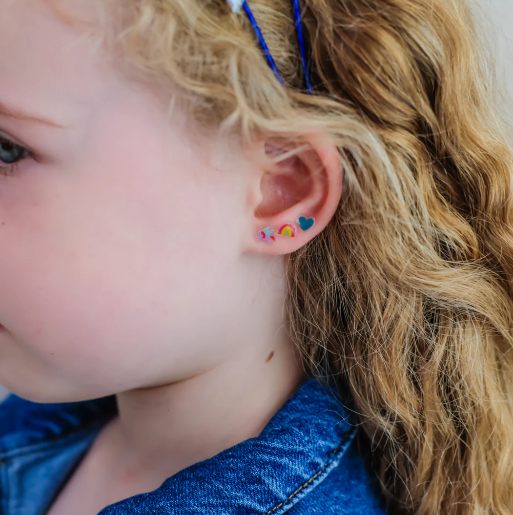 MIMI AND LULA - Rainbow castle stick on earrings