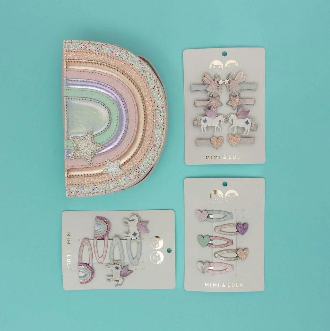 MIMI AND LULA - Unicorn and rainbow hair clips