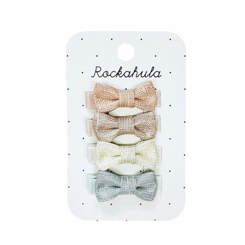 Rockahula Nordic Shimmer Mini Bow Clips