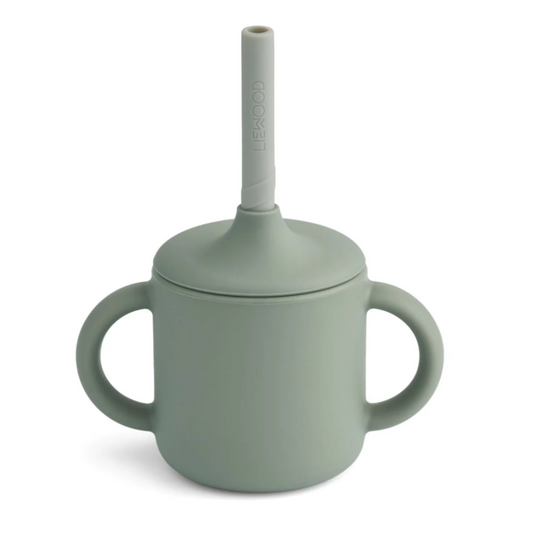 Liewood Cameron Sippy Cup - Faune Green/Dove Blue Mix