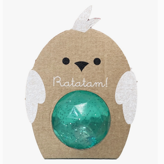 Ratatam 42mm Green Glitter Bird Bouncing Ball