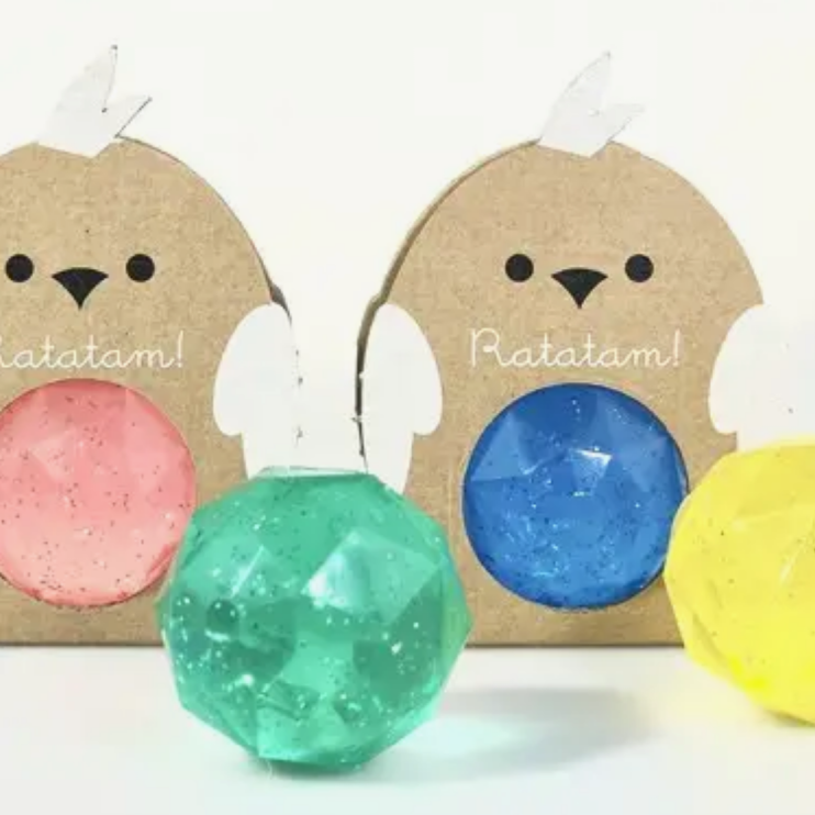Ratatam 42mm Green Glitter Bird Bouncing Ball