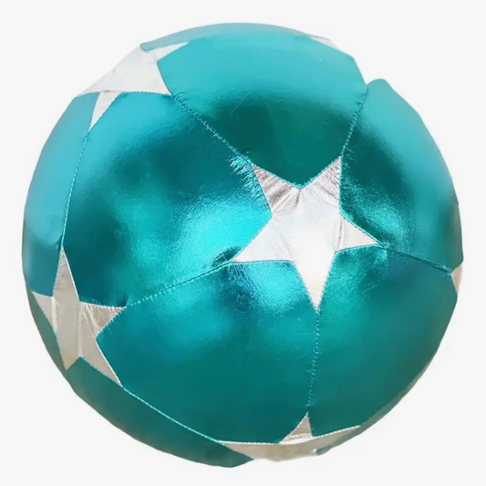 Ratatam Blue Balloon with Silver Stars Made of Inflatable Fabric, Diameter 30 cm