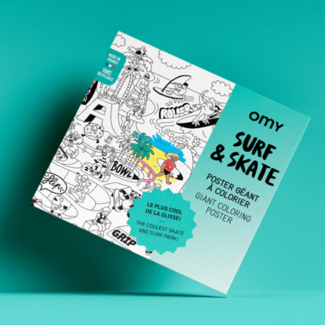 OMY  Surf and Skate - Giant Colouring Poster