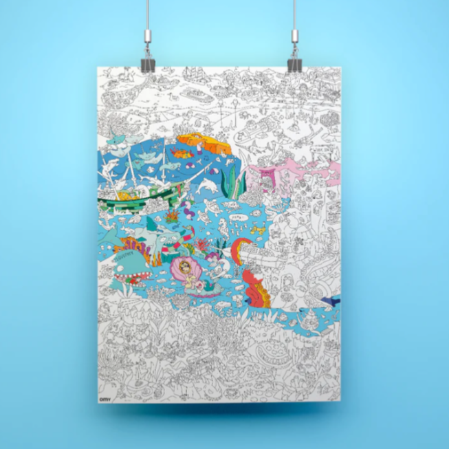 OMY  Ocean  - Giant Colouring Poster
