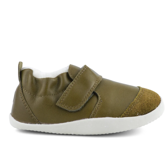 Bobux Marvel Arctic Olive Lined Leather Shoes