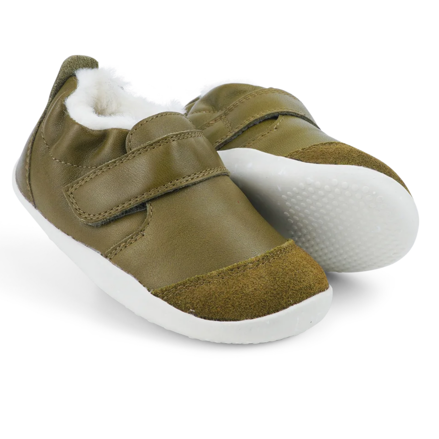 Bobux Marvel Arctic Olive Lined Leather Shoes