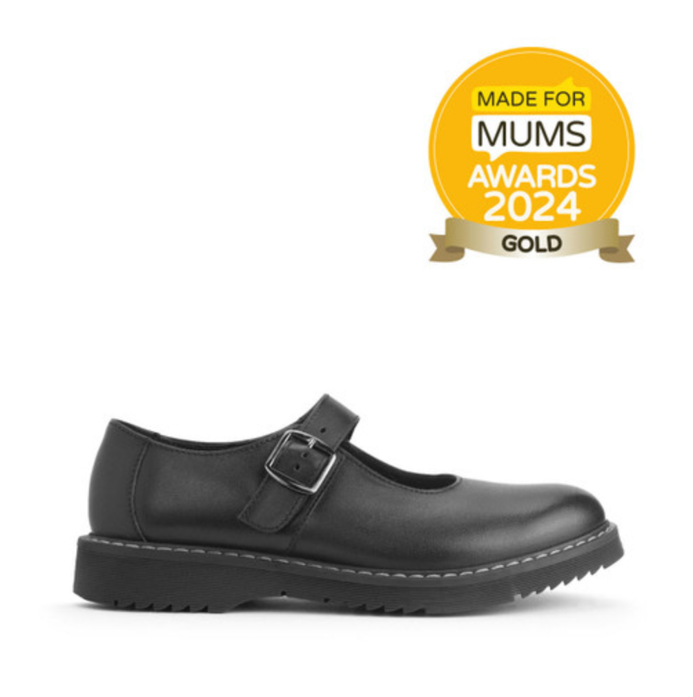 Start-Rite Embrace Black leather girls buckle Angry Angels school shoes