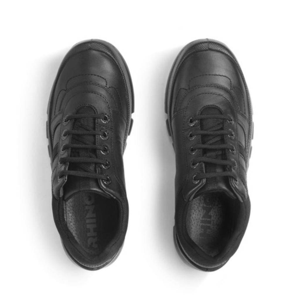 Start-Rite Rhino Sherman Black leather boys lace-up school shoes