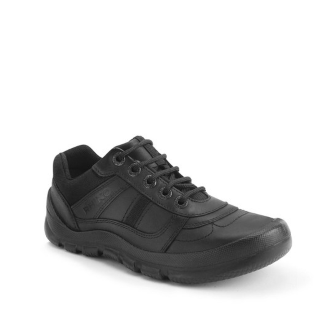 Start-Rite Rhino Sherman Black leather boys lace-up school shoes