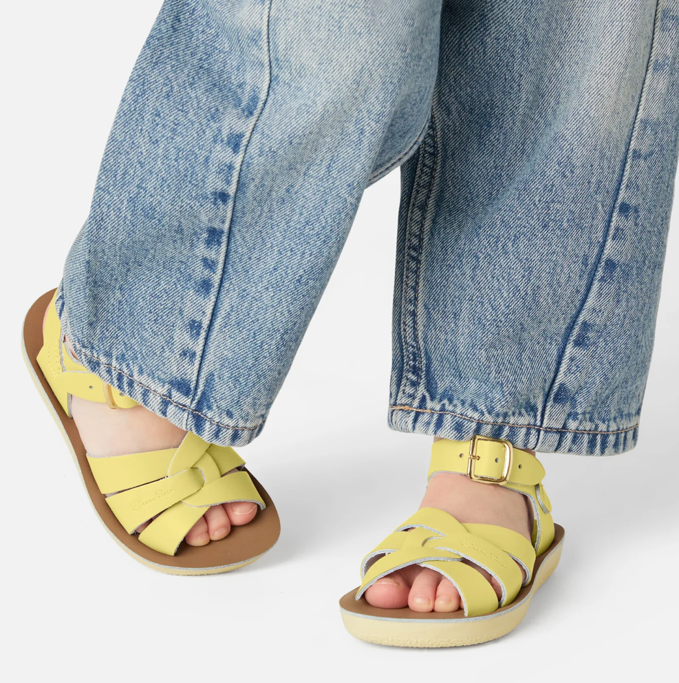 Saltwater Swimmer Butter Yellow Kids Sandals