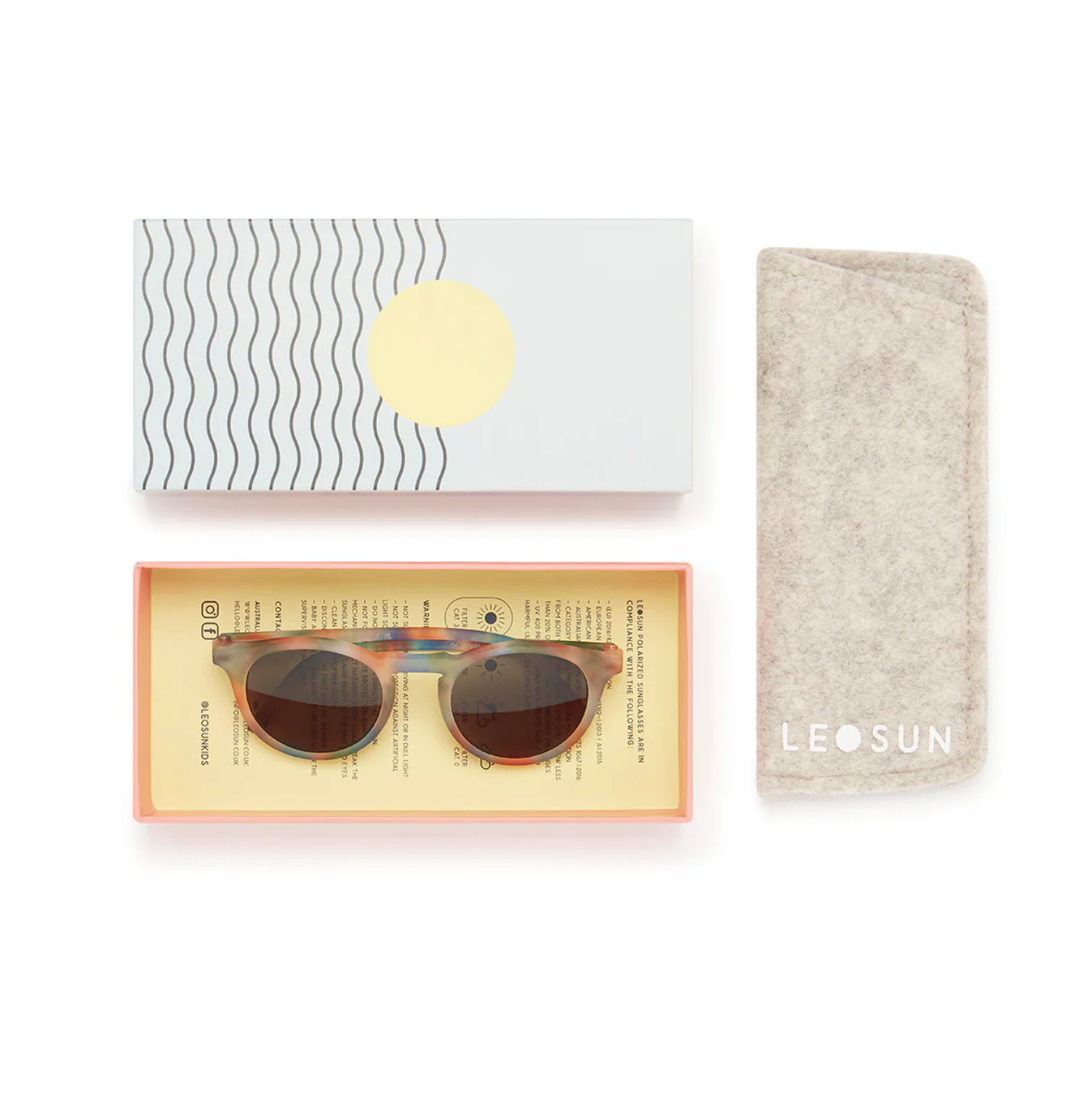 LEOSUN KIDS POLARIZED SUNGLASSES 5+ YEARS - EASTON | FADED RAINBOW