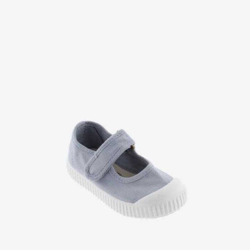 VICTORIA 1915 DREC® RECYCLED CANVAS MARY JANES NUBE BLUE