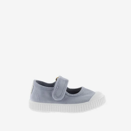 VICTORIA 1915 DREC® RECYCLED CANVAS MARY JANES NUBE BLUE