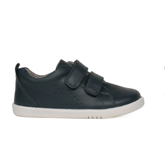 Bobux Grass Court Navy Leather Trainers