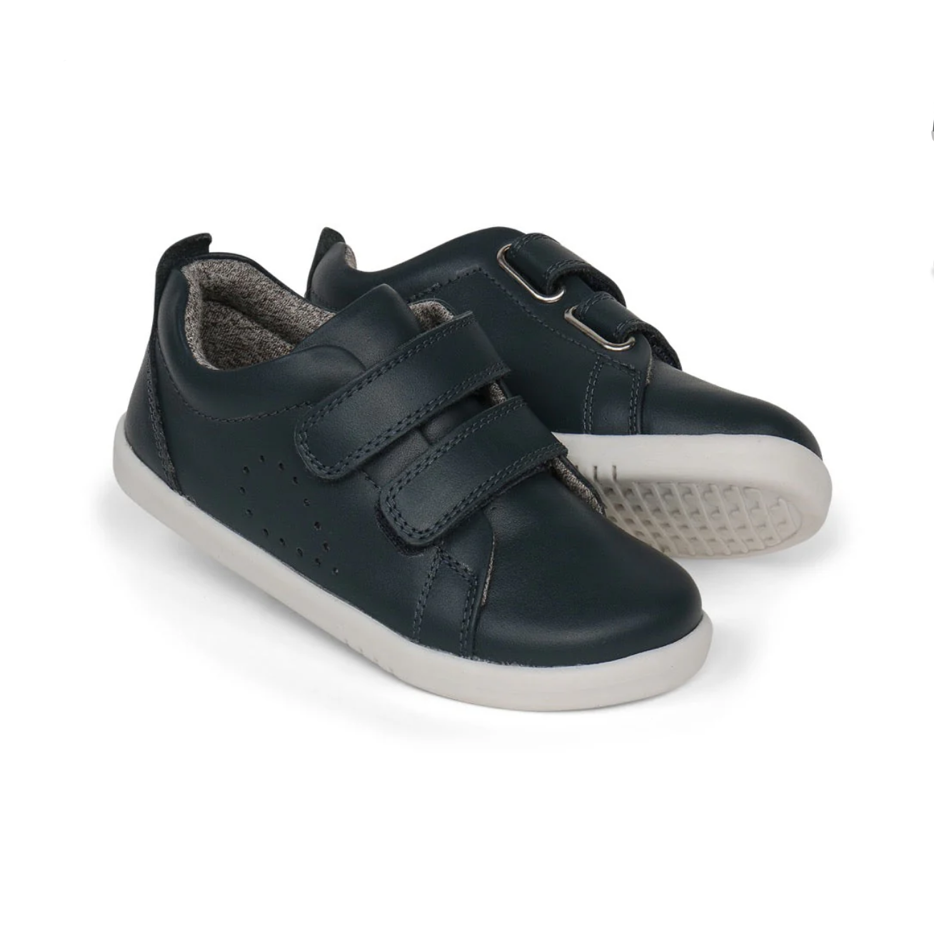 Bobux Grass Court Navy Leather Trainers