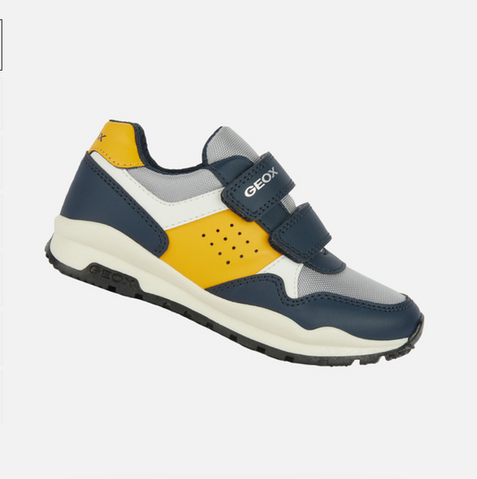 Geox Pavel Navy/Ochre Yellow Trainer