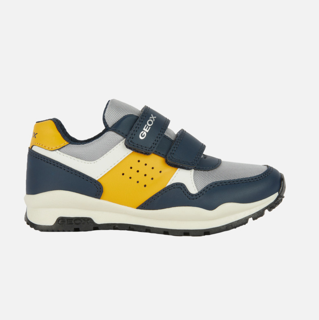 Geox Pavel Navy/Ochre Yellow Trainer