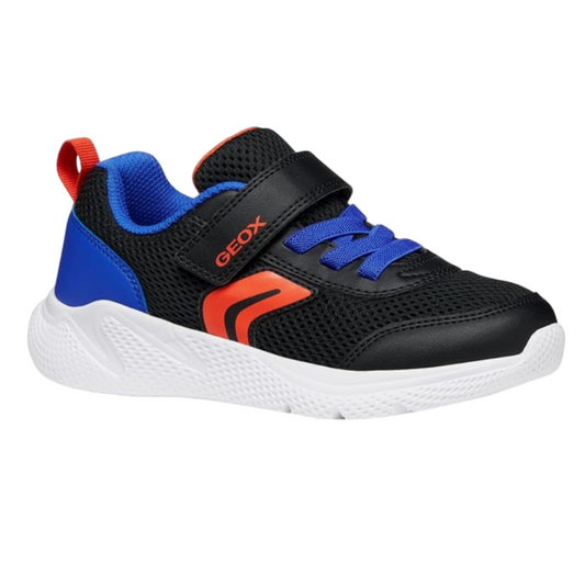 GEOX J Sprintye Black/Royal  Mesh Trainer