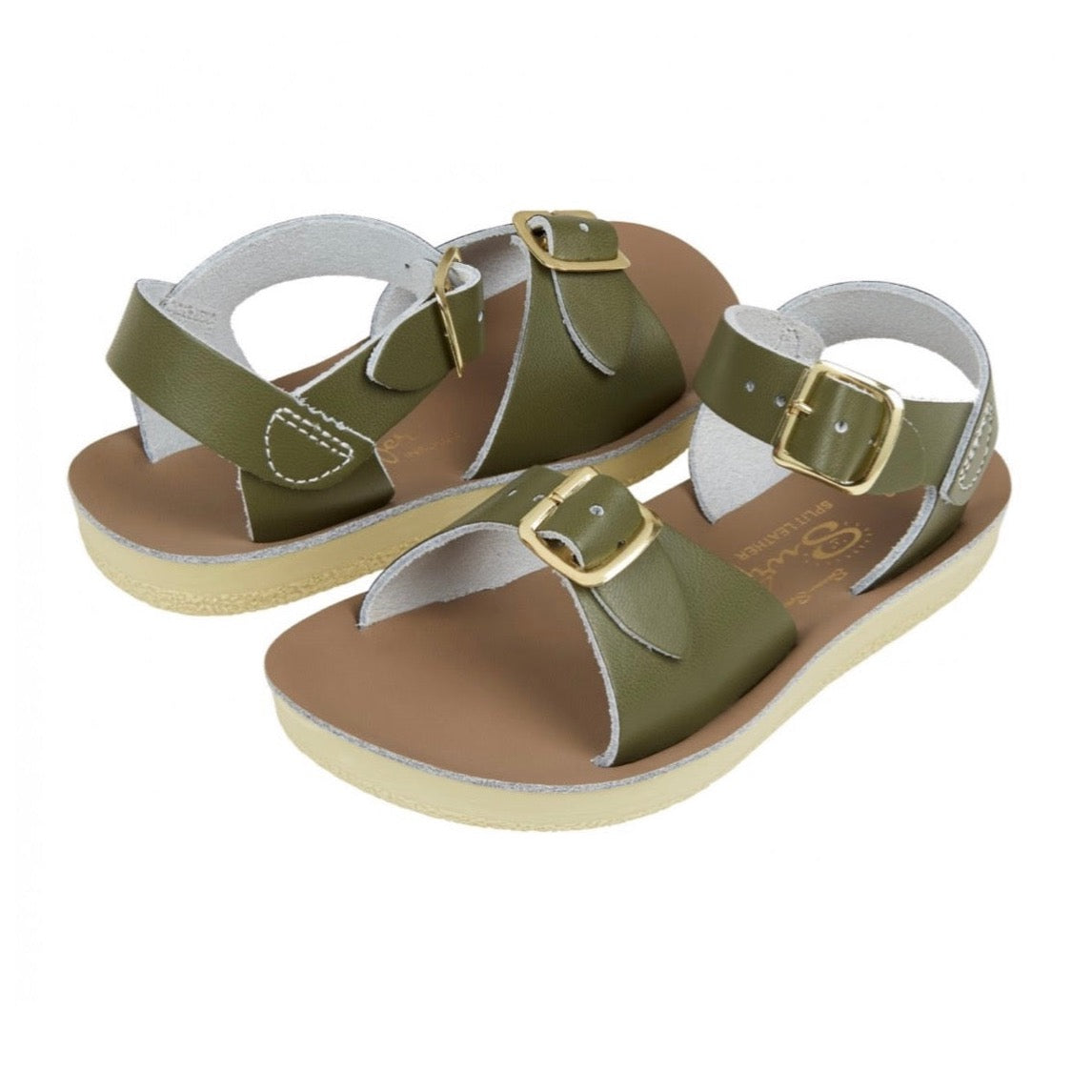 Saltwater Surfer Sandals Olive Kids Sandals