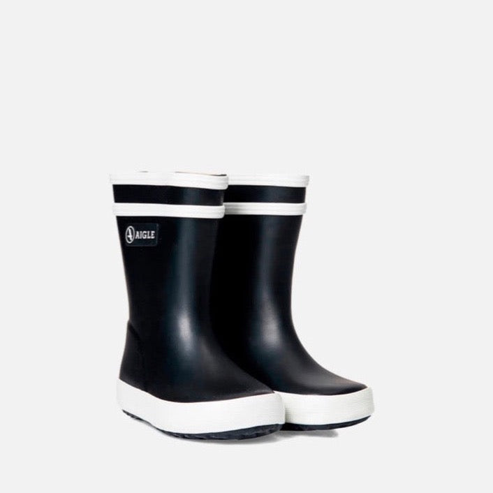 Aigle Baby Flac Marine Wellington Boots - New