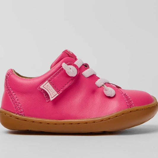 Camper Peu Pink Leather Kids Shoe 