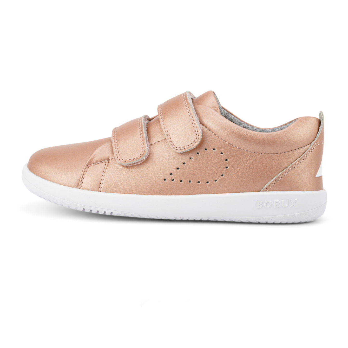 Bobux Grass Court Rose Gold Leather Trainers